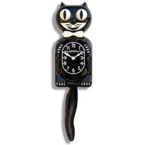 Classic Black Kitty-Cat Kit-Cat clock Kat Klock